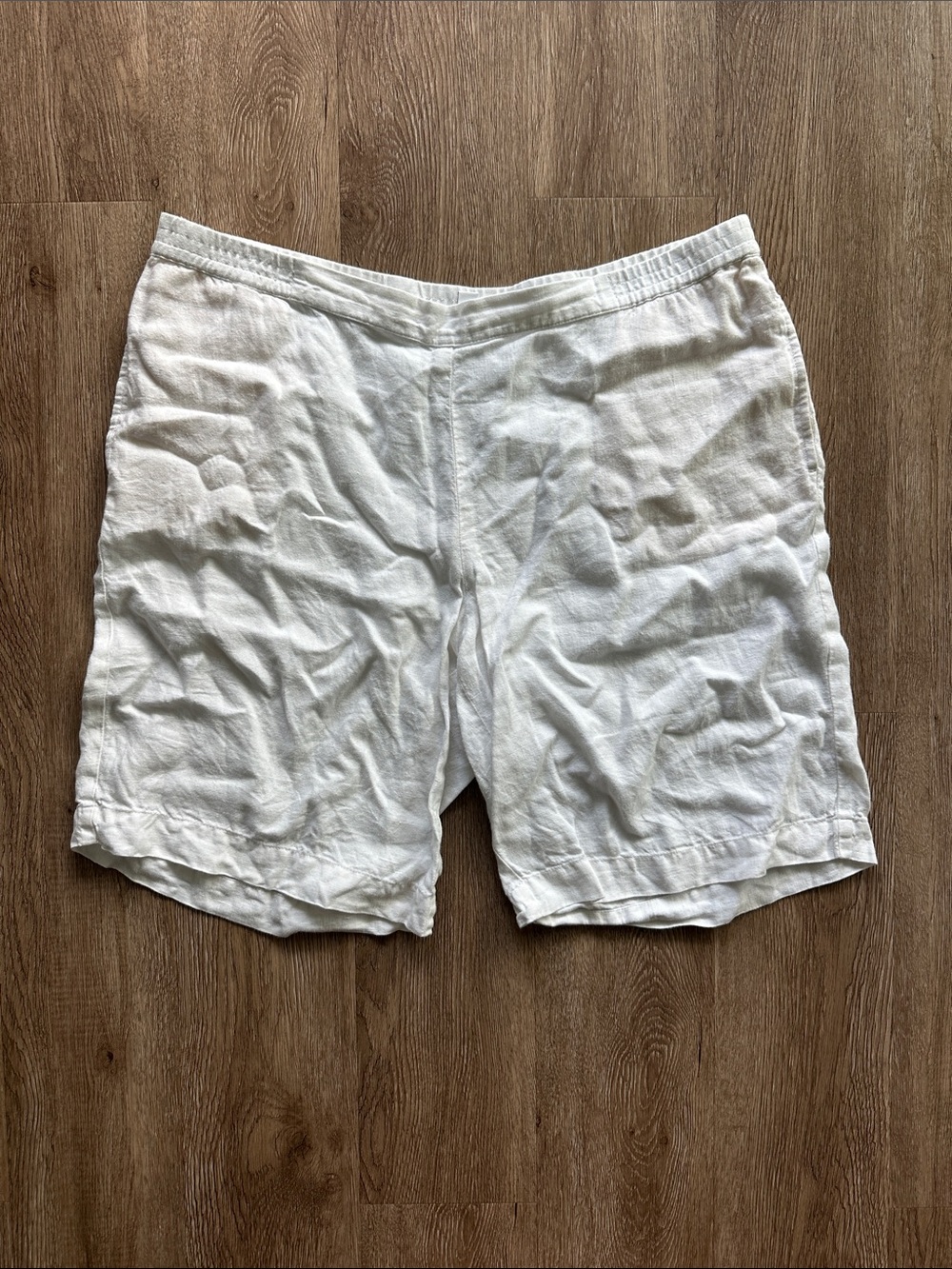 J.Jill Love Linen Shorts White Large Summer Vacation Lightweight